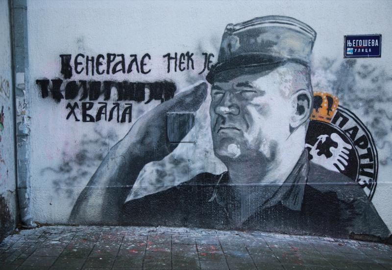 Mural u Beogradu - Kaos u Beogradu: Građani prosvjeduju, MUP Srbije čuva mural Ratka Mladića